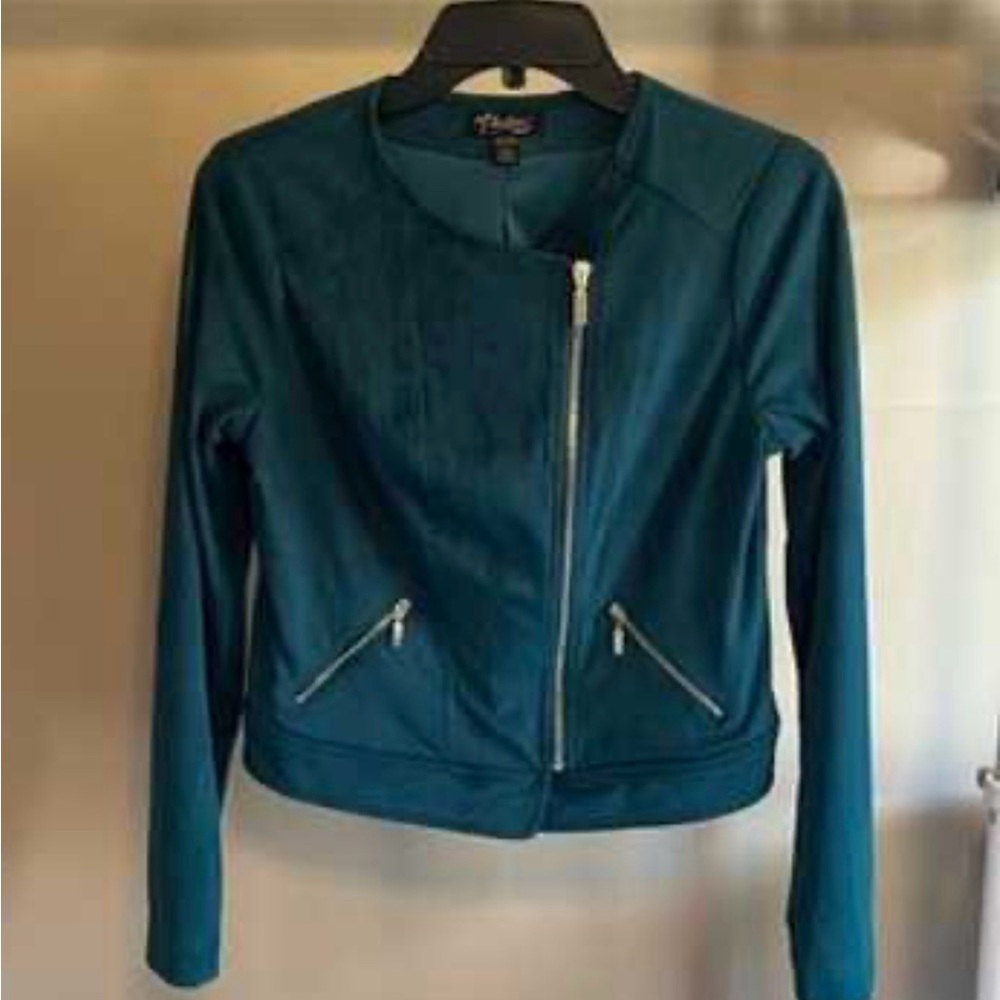 🌷✨Thalia Sodi Teal Leather Jacket - Picture 3 of 13
